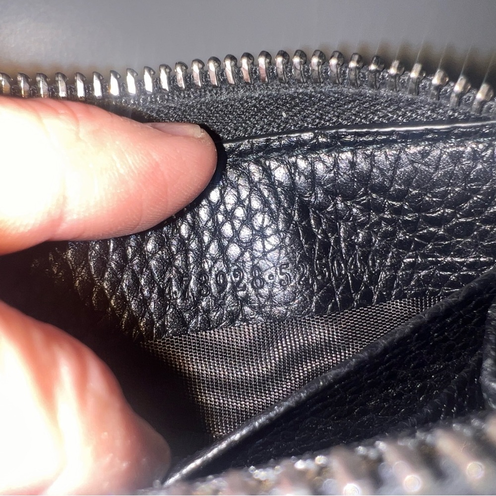 Gucci Black Leather Zip Around Continental Wallet Gold Hardware Authentic Luxury - Picture 8 of 10